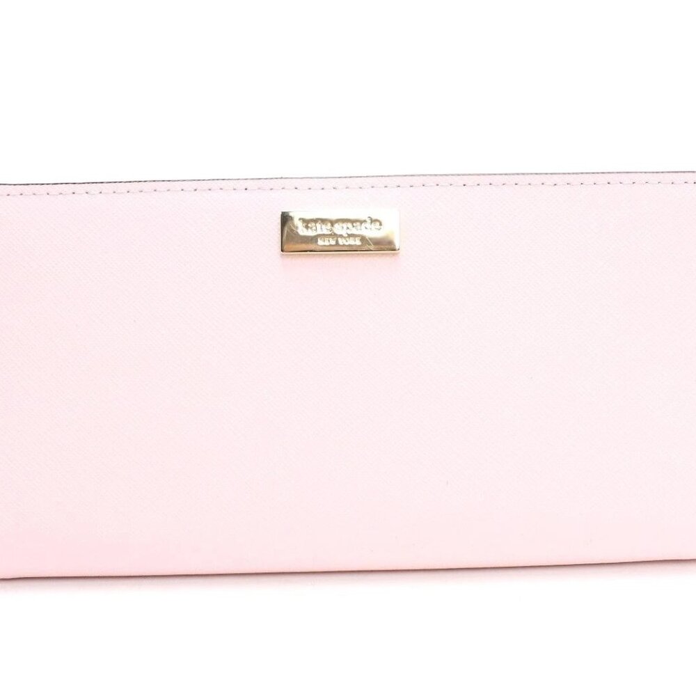 Kate Spade Laurel Way Stacy Clutch Wallet Dusty Blush Pink Saffiano Leather